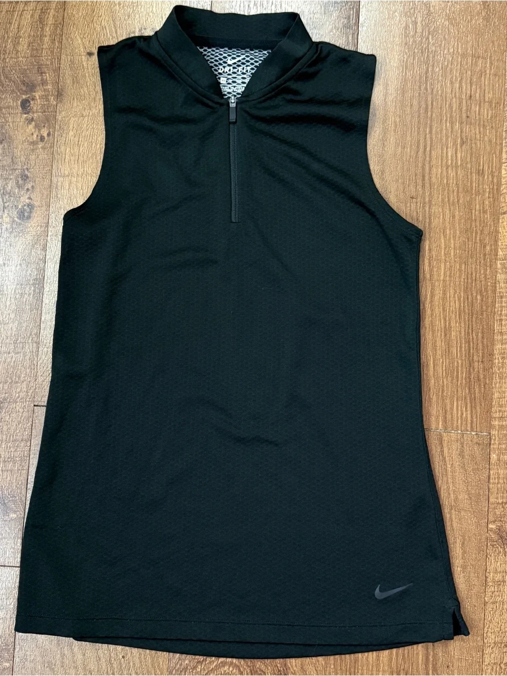 Nike Dri-FIT Sleeveless Golf Top Black 1/4 Zip Mock Neck Women’s XS